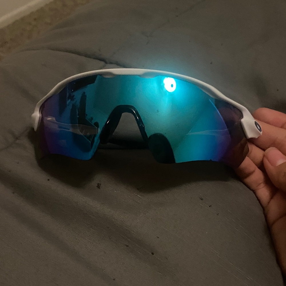 Oakley Blue and White Sunglasses